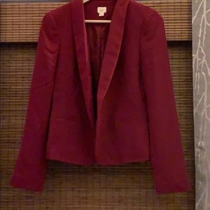Burgundy shawl color blazer